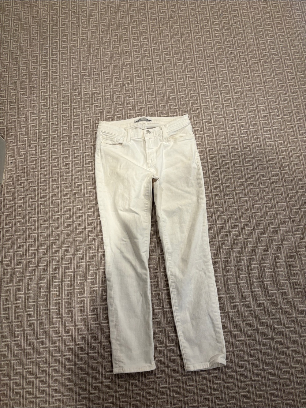 J Brand White Straight-Leg Jeans